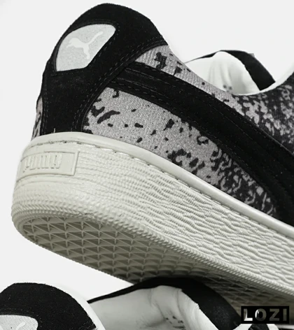 کفش کتانی ورزشی مشکی طوسی مردانه و زنانه PUMA suede XL مدل 7420