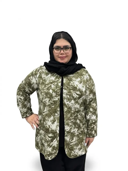 کت مغزی دوزی طرح دار سایز بزرگ زنانه