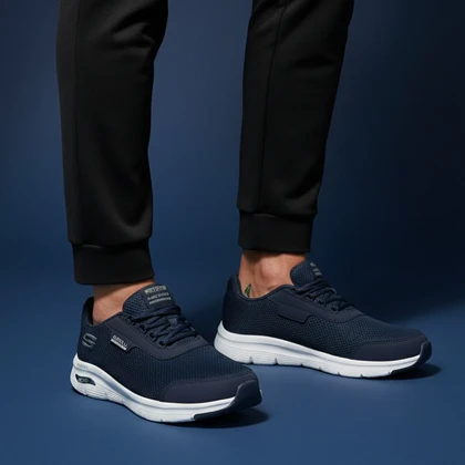 کفش ورزشی مردانه اسکچرز مدل Quantum -سرمه ای