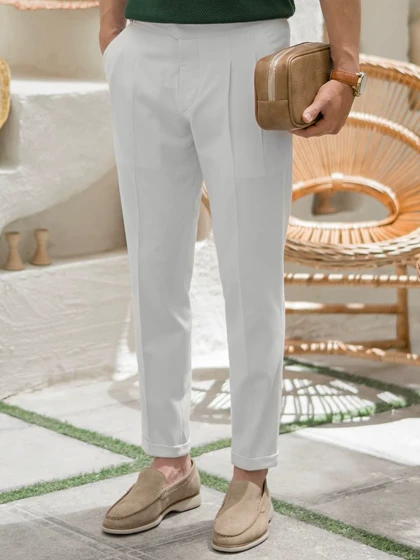 شلوار پارچه ای کمر سگک دار کد p235