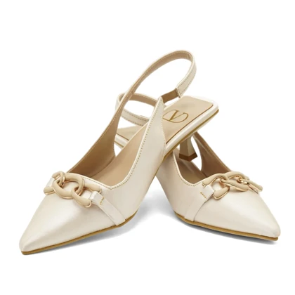 کفش مجلسی زنانه پاشنه‌دار 3 سانت مدل sandal valentino - 0095