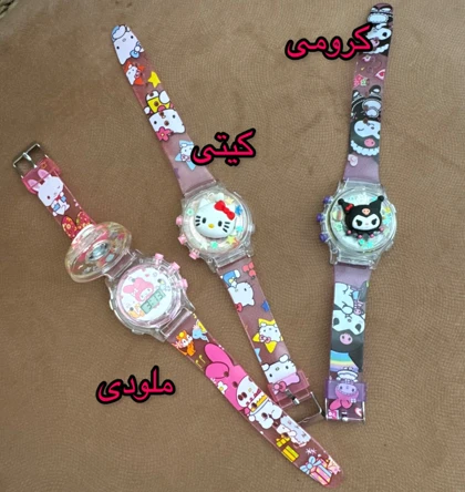 ساعت دیجیتالی چرخشی چراغ دار و موزیکال کرومی