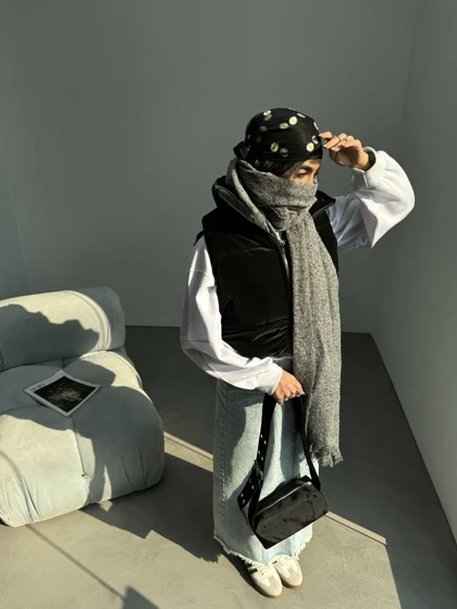 پافر بادکنکی یقه 10 سانتی