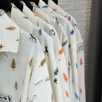 تونیک زنانه لینن طرح ماشین