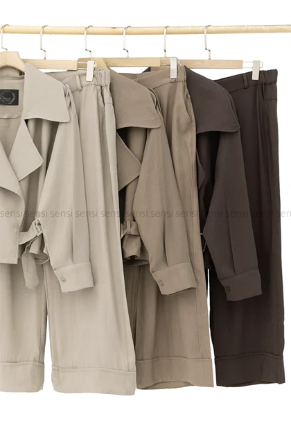 ست کت شلوار کرپ کوپرا کد1005371