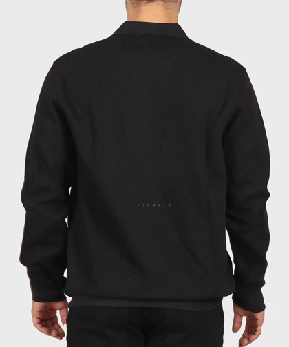 تیشرت آستین بلند مردانه یقه شکاری 0584