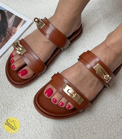 کفش صندل اسلیپر چرم دخترانه
