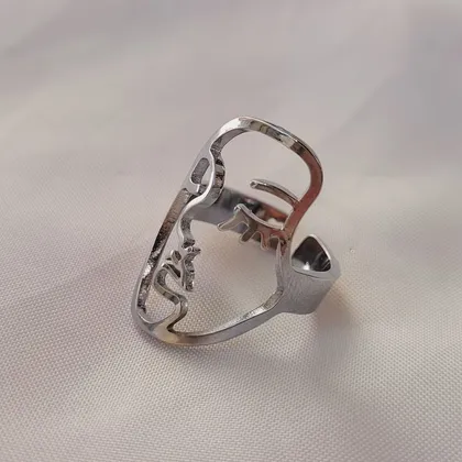 انگشتر استیل چهره مژه