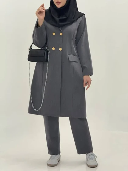 3583-مانتو شلوار اداری فیونا