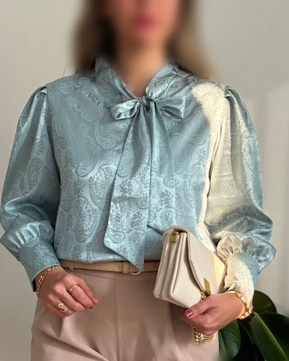 شومیز ساتن ترمه