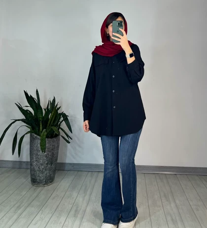 مانتو دکمه دار سوده