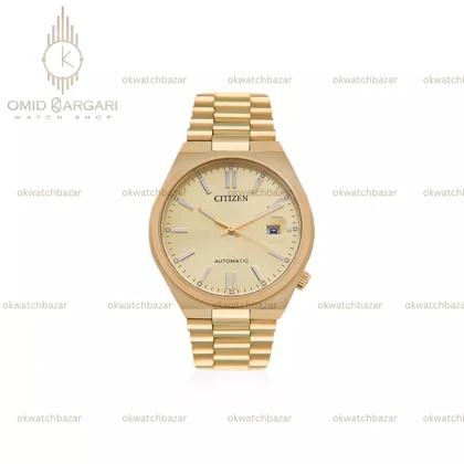 ساعت مچی سیتیزن سویوسا اتوماتیک بند طلایی Citizen Tsuyosa