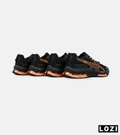 کفش کتانی مردانه مشکی نارنجی ASICS GORETEX