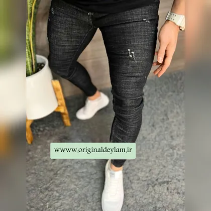 شلوار جین آسفالتی فول کش پارچه