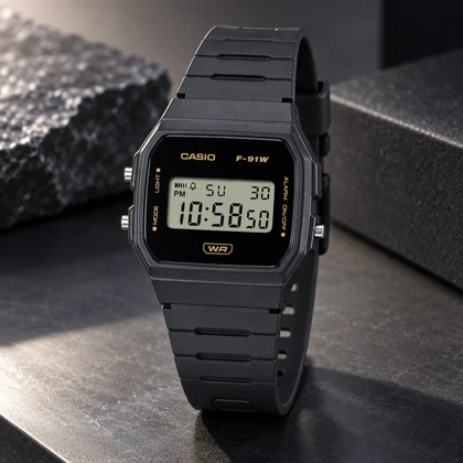 ساعت کاسیو F-91WB-8A اصل فول مشکی Casio-11962-U