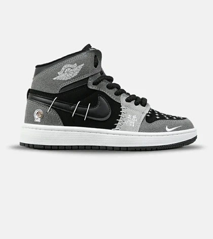 کفش ساق‌دار مردانه و زنانه مشکی طوسی نایک NIKE jordan Vodoo مدل 7783