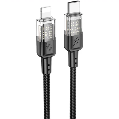 کابل تایپ سی به لایتنینگ هوکو Hoco مدل U129 توان 27 وات 1.2 متر