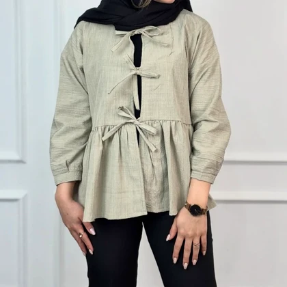 شومیز زنانه عروسکی چین‌دار