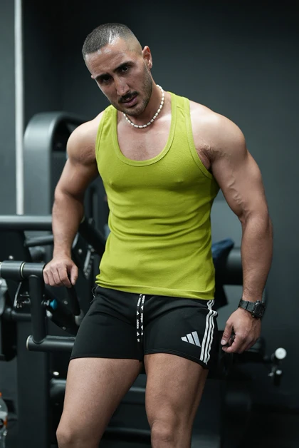 رکابی تنک تاپ قهرمانی آیسان اسلامی مغز پسته ای