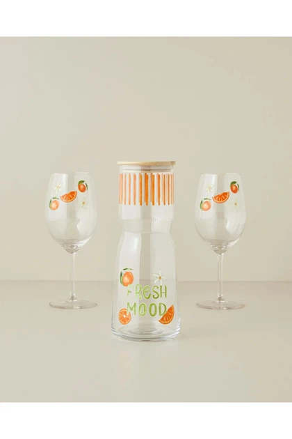 ست 3 تکه لیوان کوکتل English Home مدل Sunset Fizz شیشه‌ای - چندرنگ