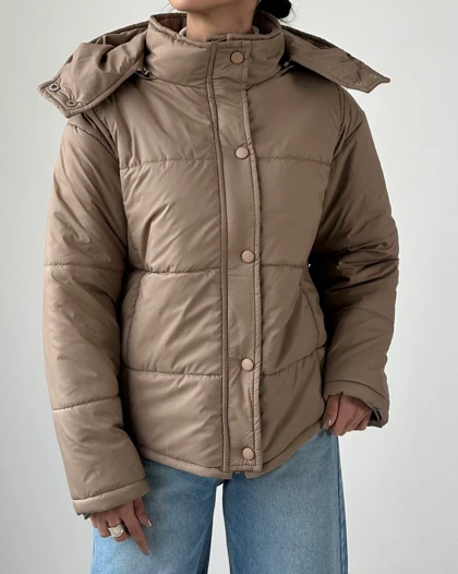 کاپشن کلاهدار کد 130077