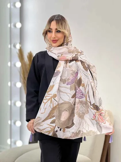 شال طرح گل آفتاب گردان