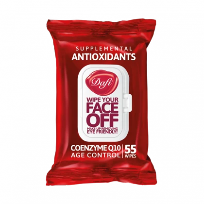 دستمال مرطوب پاک‌کننده آرایش آنتی‌اکسیدان دافی درب‌دار مناسب انواع پوست بسته 55 عددی