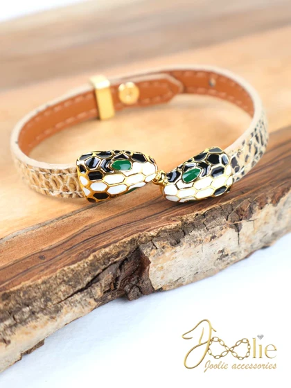 دستبند چرم ماری بولگاری کد B2221