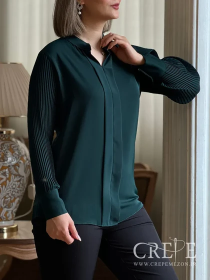 شومیز دوپیله آستین پلیسه