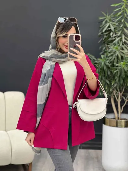 مانتو برش هلالی دو جیب