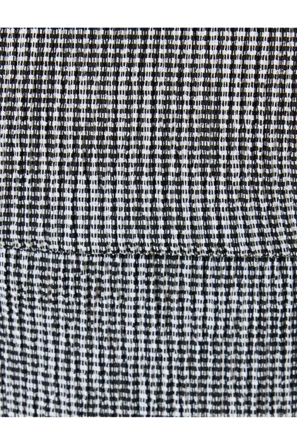مینی لباس بند بند ناف Gingham A-Line پاپیون با جزئیات یقه Ruched 4SAL80168IK