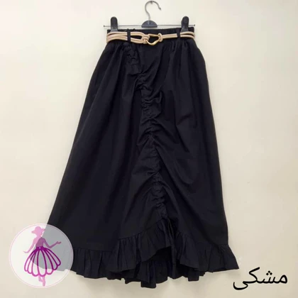 دامن لینن گتی بلند در رنگبندی متنوع(کد1454)