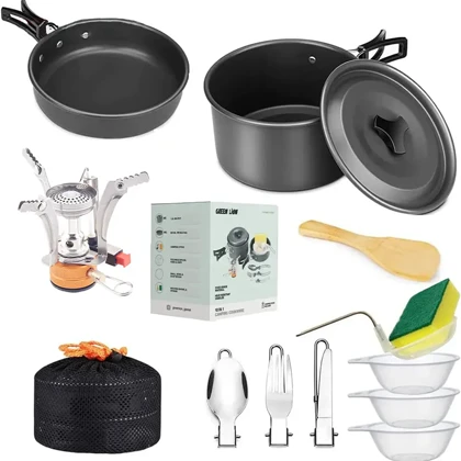 ست ظروف کمپینگ Green Lion 10IN1 Camping Cookware