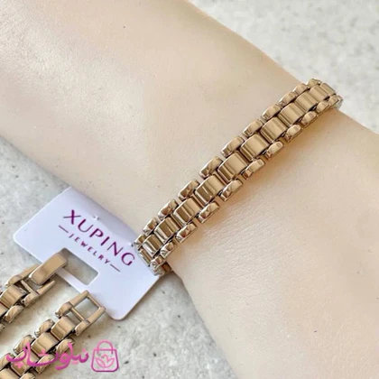 دستبندژوپینگ طرح رولکس نقره ای کد 8991