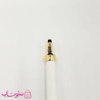 دستبند امگا رابر سفید با قفل طلایی سایز لارج کیفیت مستر کد 1100
