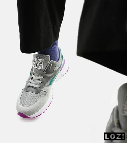 کفش کتانی طوسی آبی بنفش REEBOK Unphased Pro مدل 4613