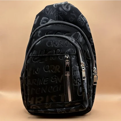 بادی بگ چرم مشکی مدل نوشته