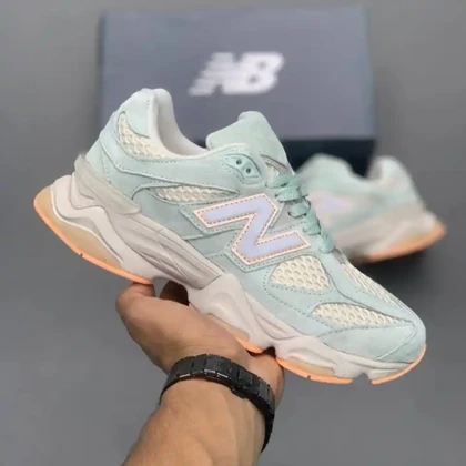 کفش نیوبالانس 9060 سبز نارنجی New Balance 9060 Green Orange