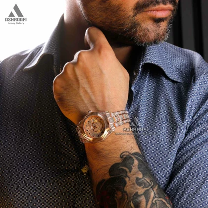 ساعت رولکس فول نگین Rolex Sky Dweller F-Diamond Rg-80