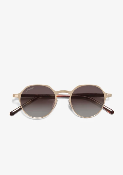 عینک آفتابی دی فرانکلین مدل D.franklin Ultra Light S Round Metal Gold / Gradient Brown