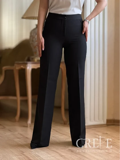 شلوار کرپ دوبل دمپا گشاد قد 110