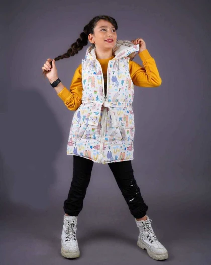 پافر دخترانه دورو طرح لاما