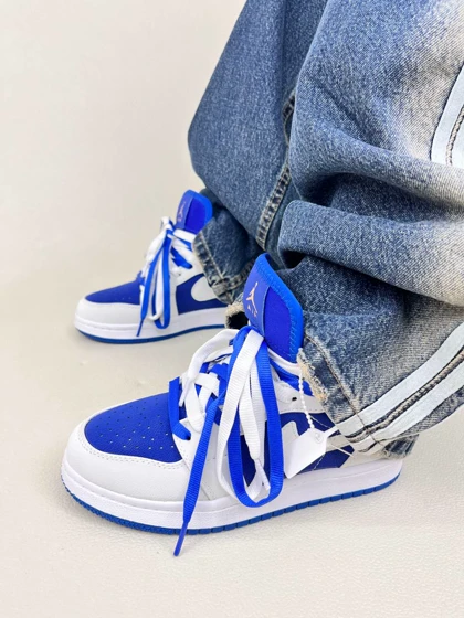 کتانی ونس زنانه ساق‌دار ایر جردن 1 کینگ بلو 1 NIKE AIR JORDAN کد 912