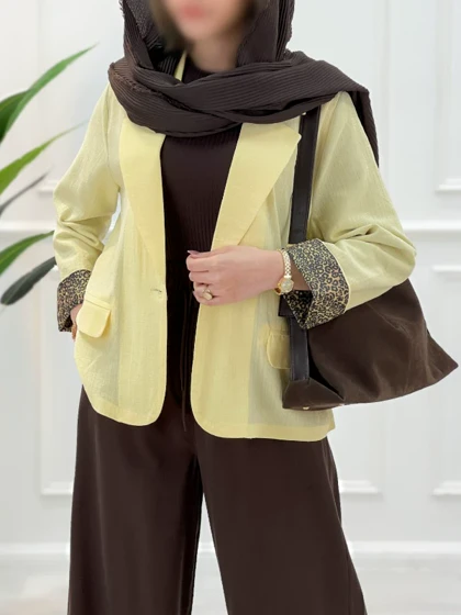 کت آستین پلنگی