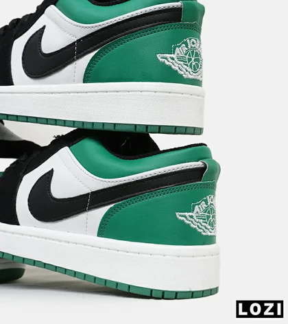 کفش کتانی مردانه سفید مشکی سبز نایک NIKE jordan 1