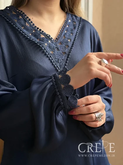 شومیز یقه هفت گیپور