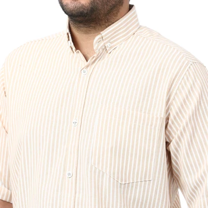 پیراهن آستین کوتاه راه راه مردانه برند مد مدل 141121012