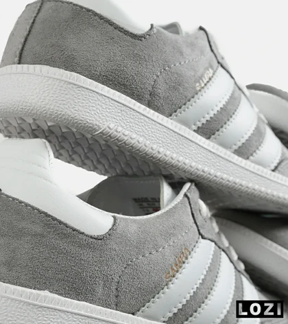 کفش کتانی مردانه و زنانه طوسی سفید ADIDAS Samba