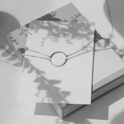 گردنبند نقره بی پایان کد 0542