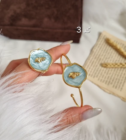 ست بنگل و انگشتر میناکاری M4